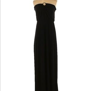 White House Black Market Strapless Black Dress